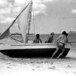Launching Archie 'A' off Hillsborough Beach.