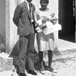 Roy Benjamin with his wife, Kay, and baby, Catherine-Ann.